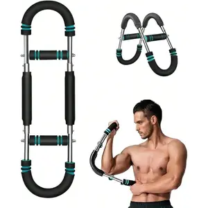 Adjustable U Shape Power Twister Arm Exerciser Home Gym Fitness Equipment for Chest Arm Shoulder Muscle Training Strength Trainer for Men Women Portable Anti Slip Professional Workout Gear
