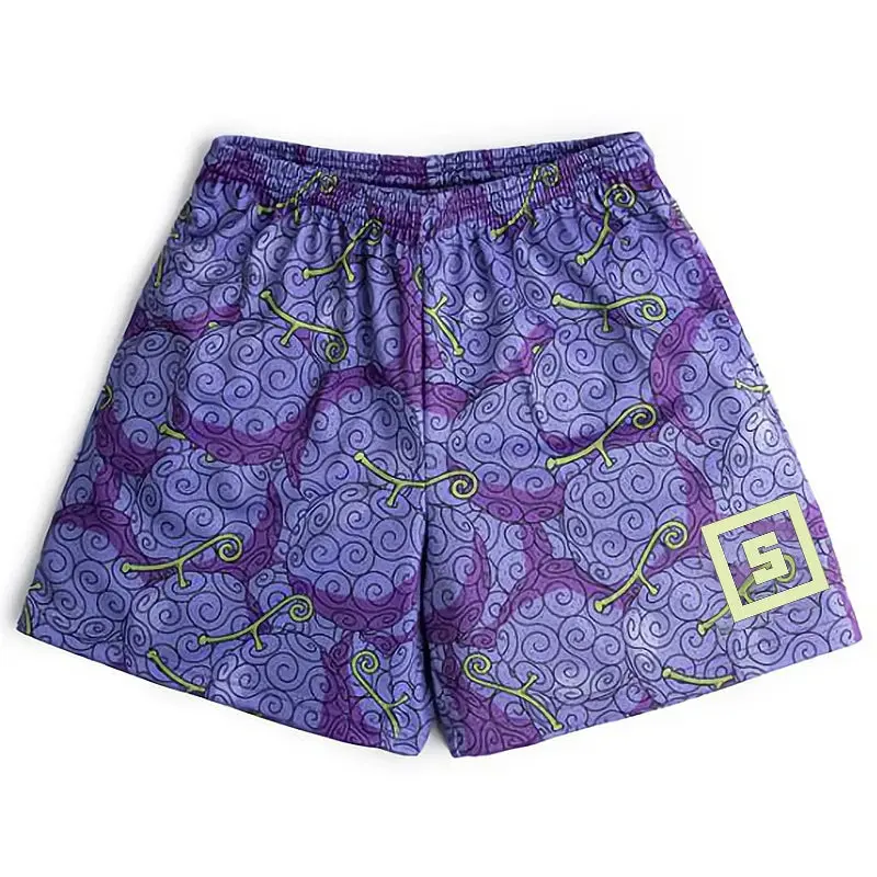 One Piece Anime/Manga Mesh Gym Shorts by Voyager LTD - Unisex Compression Wear for Summer Workouts
