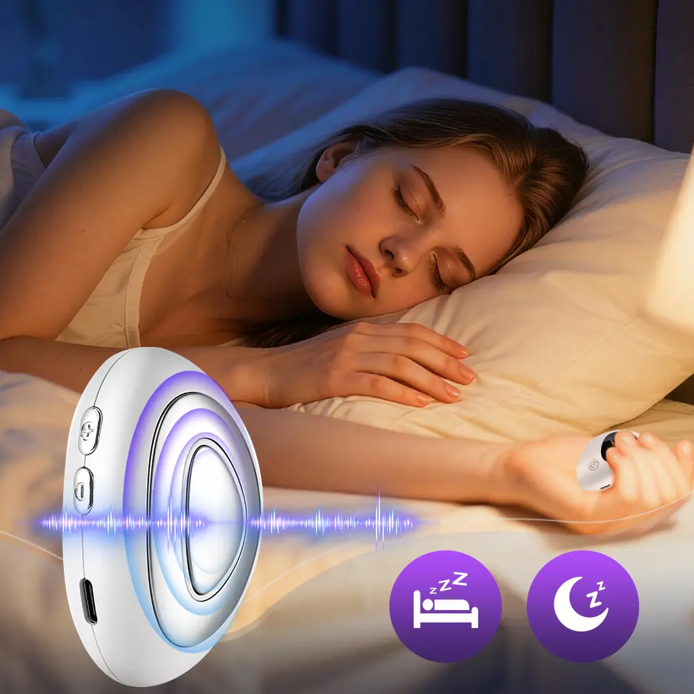 Rechargeable Sleep Aid & Stress Reliever Device - Fast-Charging Handheld Instrument with Dual Sleep & Focus Modes, 15 Intensity Levels, Portable for Home & Travel Use