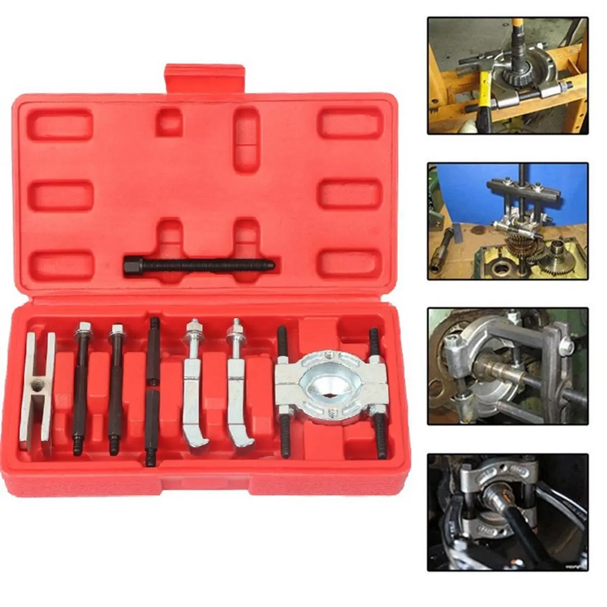 9Pcs Automotive Bearing Puller Set - Double Disc Puller, Wave Box Disassembly Tool, Automotive Precision Tools, Durable Car Repair Auto Parts Accessories, Durable Tools