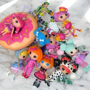 Lalaloopsy Handmade Keychain - As Is, Vintage Style with Sparkly Beads & Twinkly Charms, One-of-a-Kind Decorative Accessory Whimsy Mini Masterpiece Cuteness Overload Fun Character Unique Colorful
