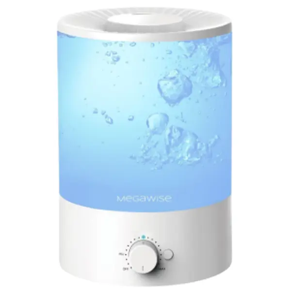 MEGAWISE 3.5L Aromatherapy Cool Mist Ultrasonic Humidifier, Top Fill for Bedroom, 24dB Quiet, Adjustable Mist, 7-Color Night Light, 360° Rotatable Nozzle, Auto Shut-Off, Aromatherapy Humidifier, Fragrance Aroma Humidifier