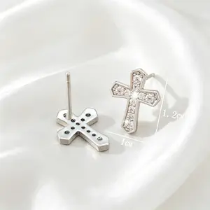 Stylish Cross Piercing Earrings Unisex Hip Hop Style Versatile Daily Wearing Jewelry