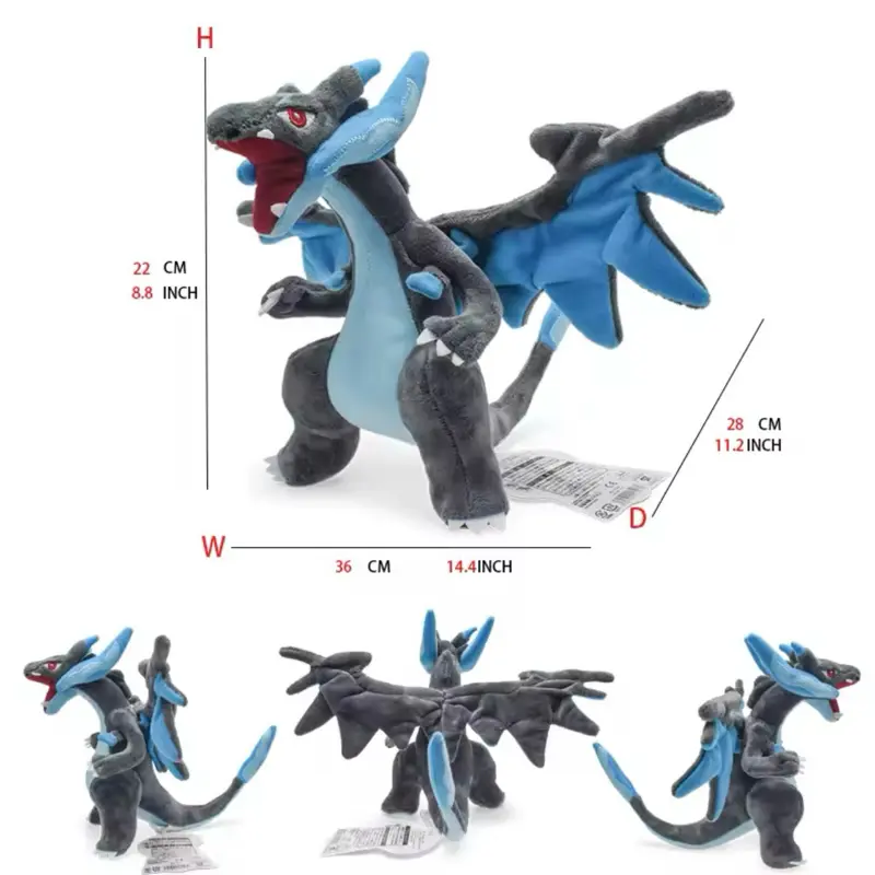 9 inch Mega Charizard X Plush Toy