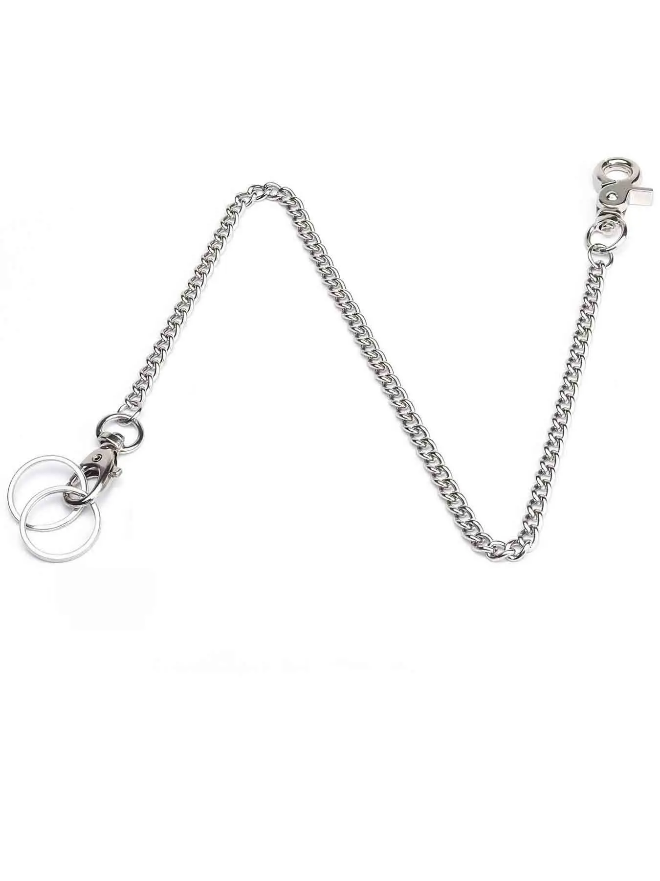 Wisdompro Wallet Chain, Pocket Keychain with Lobster Clasps and 2 Keyrings for Keys, Wallet, Jeans, Pants, Belt Loop, Purse and Handbag, Stylish Keychain, Keychain For Bags, Keychain Included