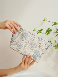 Floral Embroidering Makeup Bag, Makeup Organizer, Large Capacity Cosmetic Storage Bag, Portable Travel Toiletry Bag, Handheld Cosmetic Pouch, for Women & Girls