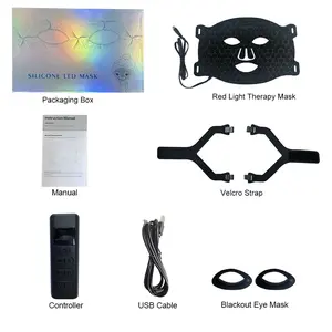 Professional 7-Color Spectral Facial System – 108 Medical-Grade Silicone LEDs with Red, Blue, Green & Near-Infrared Modes – Cordless Rechargeable At-Home Photofacial Alternative, 20-Min Auto Timer