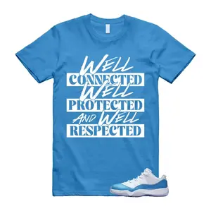 Shirt to match University Blue 11 Sneaker, University Blue Colorway Shirt, Blue White Sneaker Match Tee, Trendy Streetwear Outfit T-Shirt, Unisex Cotton