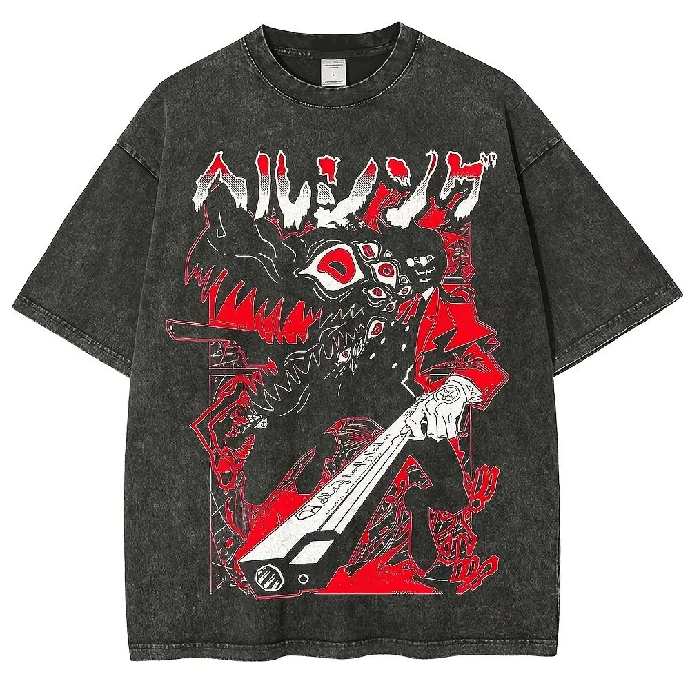 Hellsing Unisex Ultimate Vampire Unisex Fit Washed T-Shirt 1 - TikTok Shop