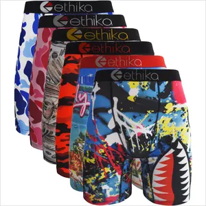 2pcs /3pcs Men's Sports Underwear Breathable Moisture-Wicking Sports Underwear Printed Mid-Length Fitness Men's Underwear Available in Various Colors and Sizes S-XXXL