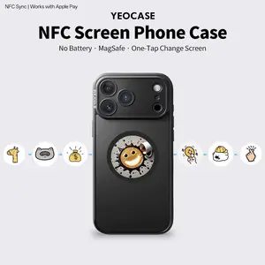 YEOCASE Smart E-Ink Phone Case iPhone 15 16 17 Pro Max Instant Display, Customizable Case, Gift Idea,Military Shockproof Case, , Magsafe ,Digital design Phone Case,  Soft Case,Protective Phone Accessory Protect 16 pro max case