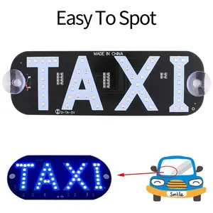 Taxi LED Sign, Car USB LED Taxi Sign Light, Car Windshield Decorative Light, Car Rooftop LED Light, Car Rooftop Guide Light, Car Accessories