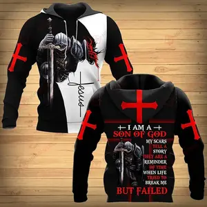 Hoodies Knight Templar Armor Jesus God Guard Cavalier 3D Print Sweatshirts Men Women Oversized Hoodie Kids Pullover Clothing