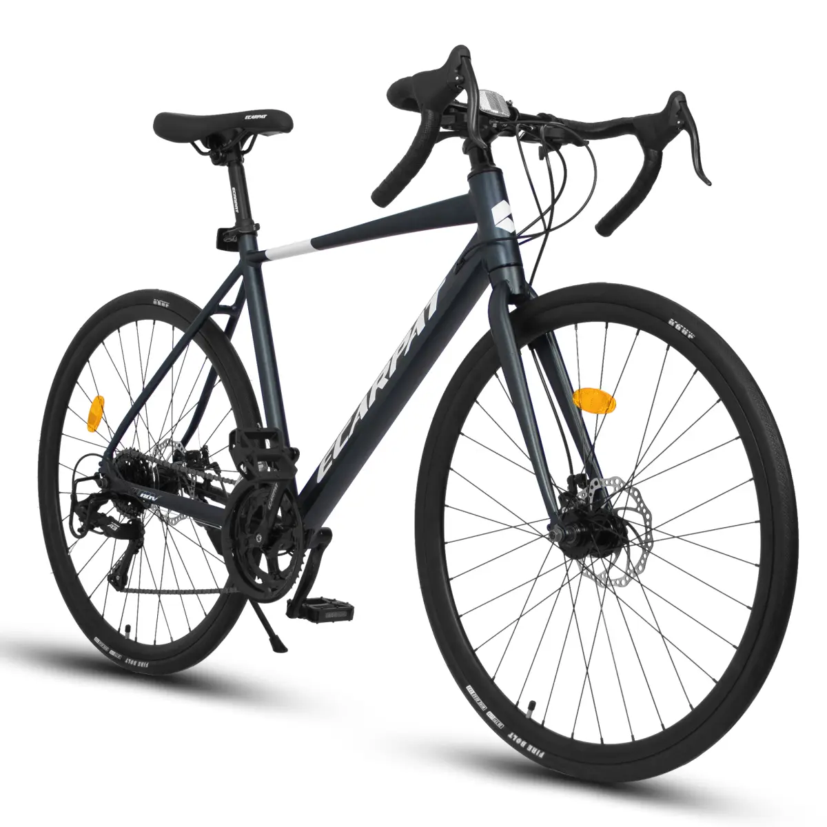 700c Adult Road Bike, Lightweight Aluminum Frame, 16-Speed Shifters, Disc Brakes, Drop Handlebar for Fitness and Commuting, Toolkit and Reflectors Included, Road Biking, Fast Accel., Height Fit, Assembly Instructions, Toolkits, Anti-Slip Surface, Adjustab