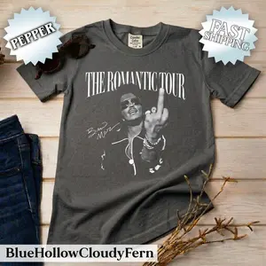 [Sale Up To 50%] Comfort Colors Bruno M The Romantic Tour T-shirt, Concert Shirt, Music Lover Tee, B Mars Fan Shirt, Vintage style graphic shirt