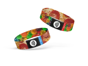 SMART BANDS Littles | Junk Food NFC Safety Wristband | Reprogrammable TAP NFC Bracelet for Contact | Amusement Parks, Travel, School & Everyday Safety