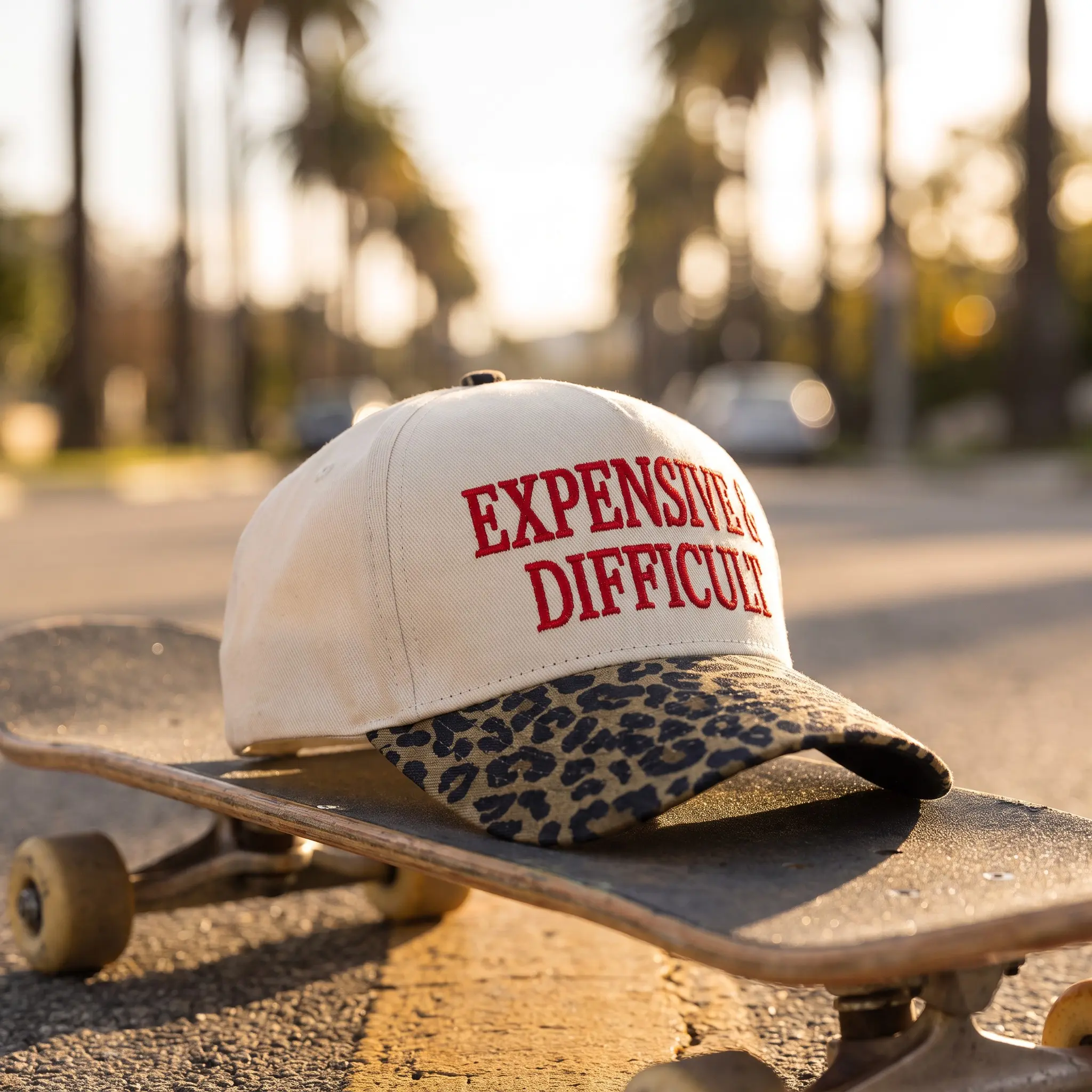 Trendy Leopard Print Baseball Cap Unisex Casual Vacation Beach Adjustable Hat
