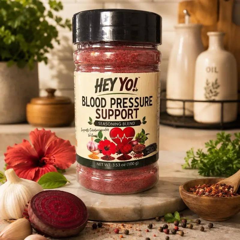 HEY YO! Blood Pressure Support Seasoning Blend 100g Flavor