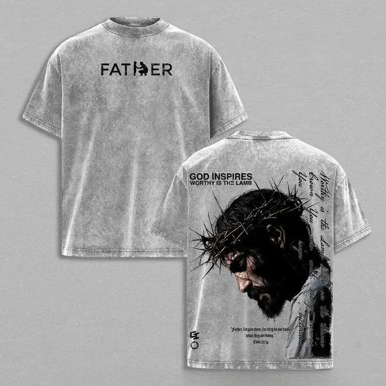 valentine shirts FATHER , FORGIVE THEM Vintage Jesus Christian Oversized T-Shirt / Tank Top / Hoodies, God Inspires Faith Graphic Tee, Religious Streetwear, Gospel Worship Shirt, Gift for Believers