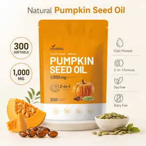 Natural pumpkin seed oil and saw palmetto softgel 1000mg high content plant esters 300 capsules  SummerVibes