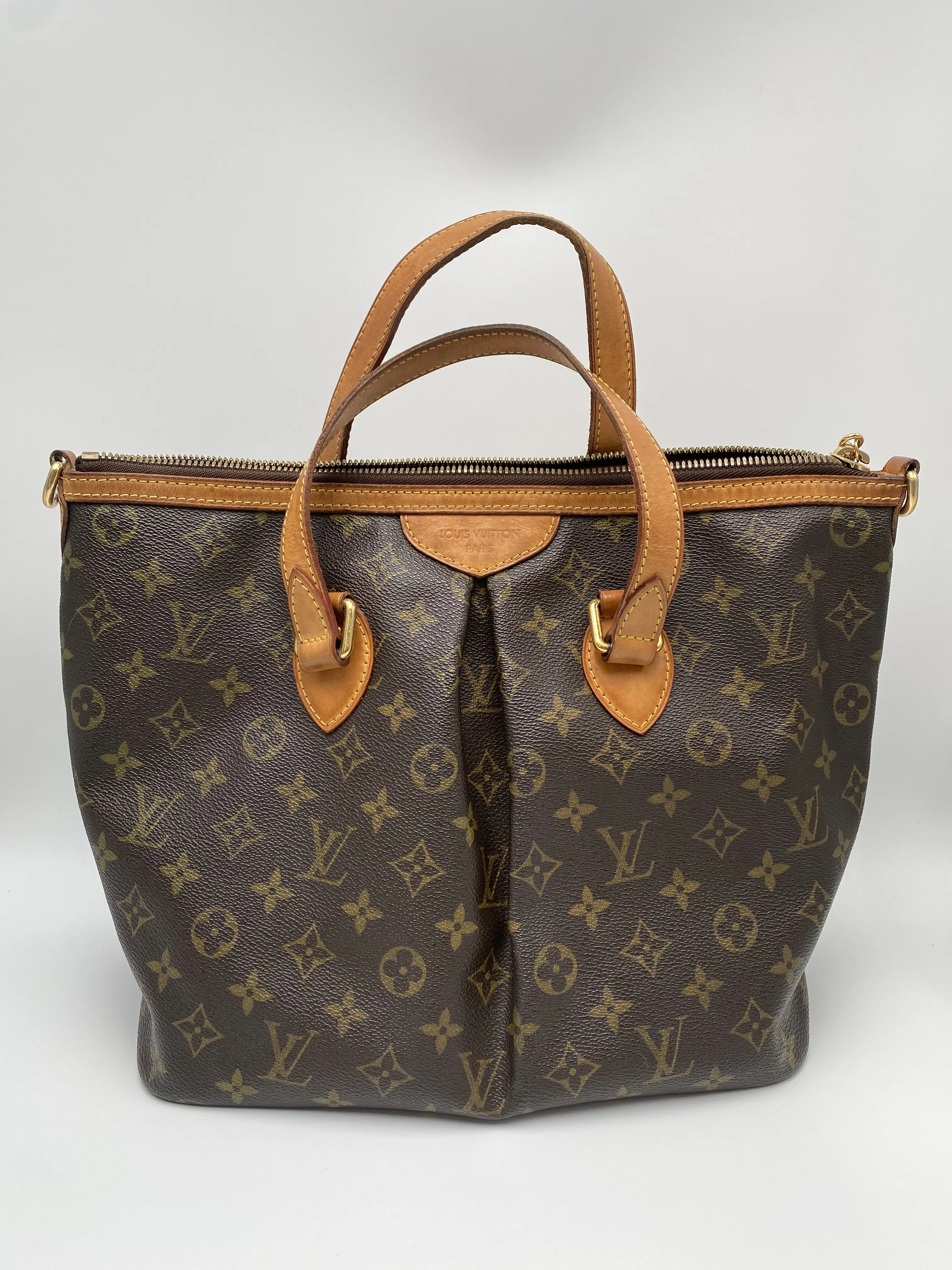 Pre-owned Louis Vuitton Monogram Palermo PM Handbag with Crossbody Strap