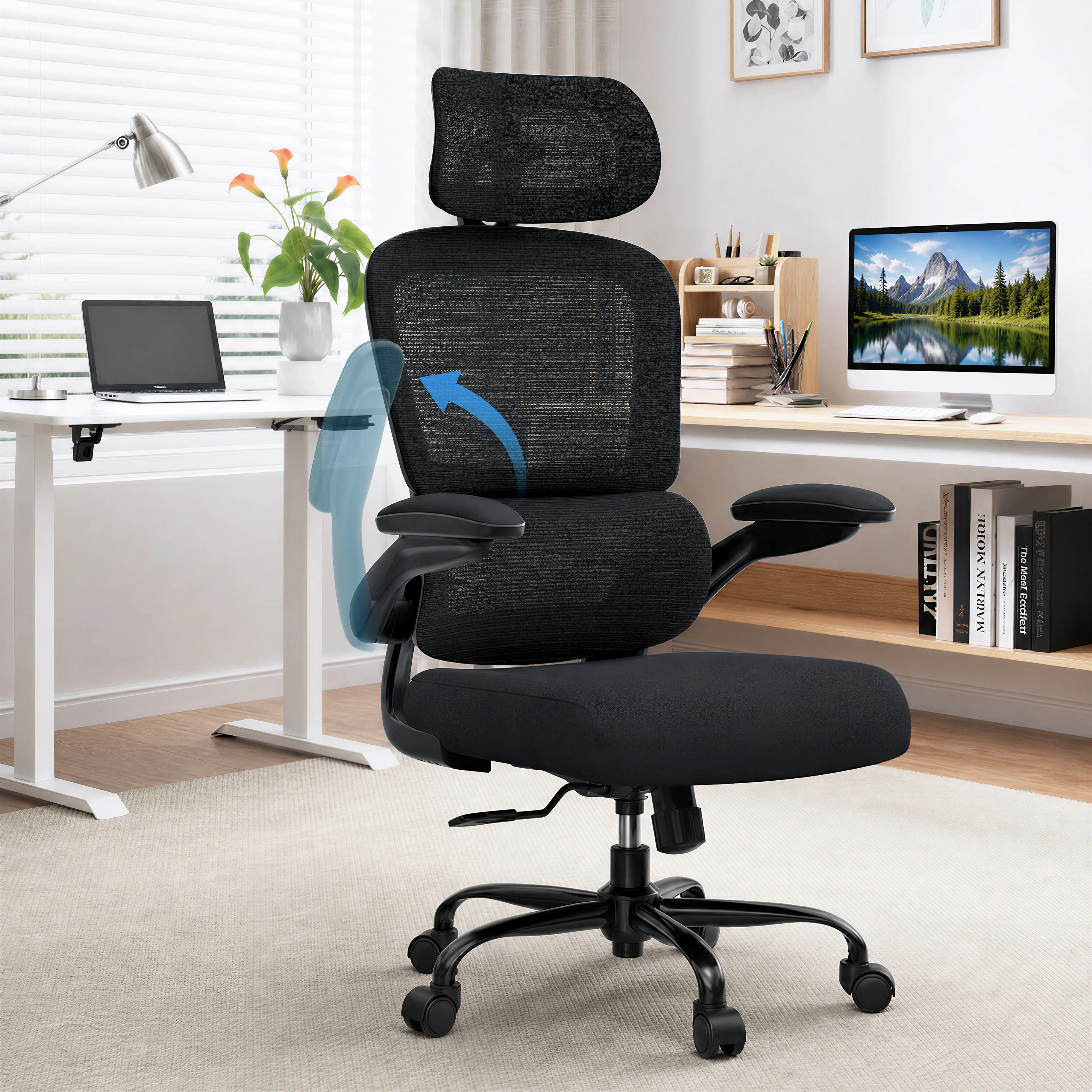 TRALT Office Chair - 330 LBS Home Mesh Office Desk Chair with Wheels, Comfortable Gaming Chairs