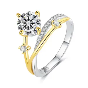 925 Sterling Silver Synthetic Moissanite Ring