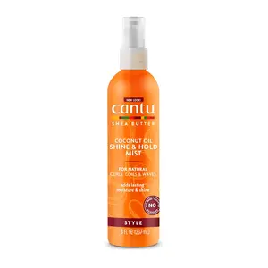 Cantu Shea Butter Coconut Oil Shine & Hold Mist for Natural Curls Coils and Waves 8 oz Refreshing Moisture Lasting Shine No Harsh Ingredients Cruelty-Free