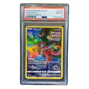 PSA Graded 8 Authentic Pokemon TCG Single Slab - Deoxys Full Art Card - Crown Zenith #GG12