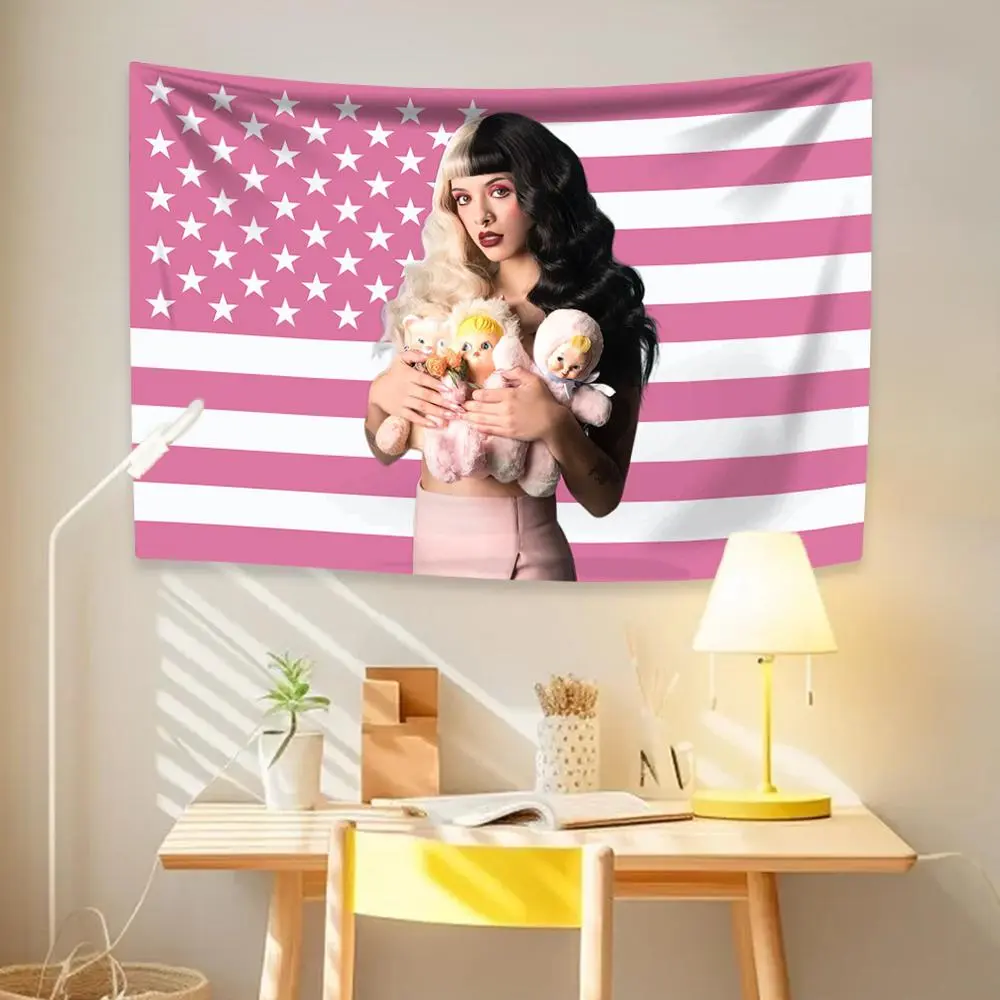 Melanie Martinez Celebrity Print Tapestry - Long-Lasting Pop Singer Themed Home Supplies, Living Room Wall Decor, Party Decor, Wrinkle Resistant, Fading Resistant Dorm Wall Hanging, Room Decor