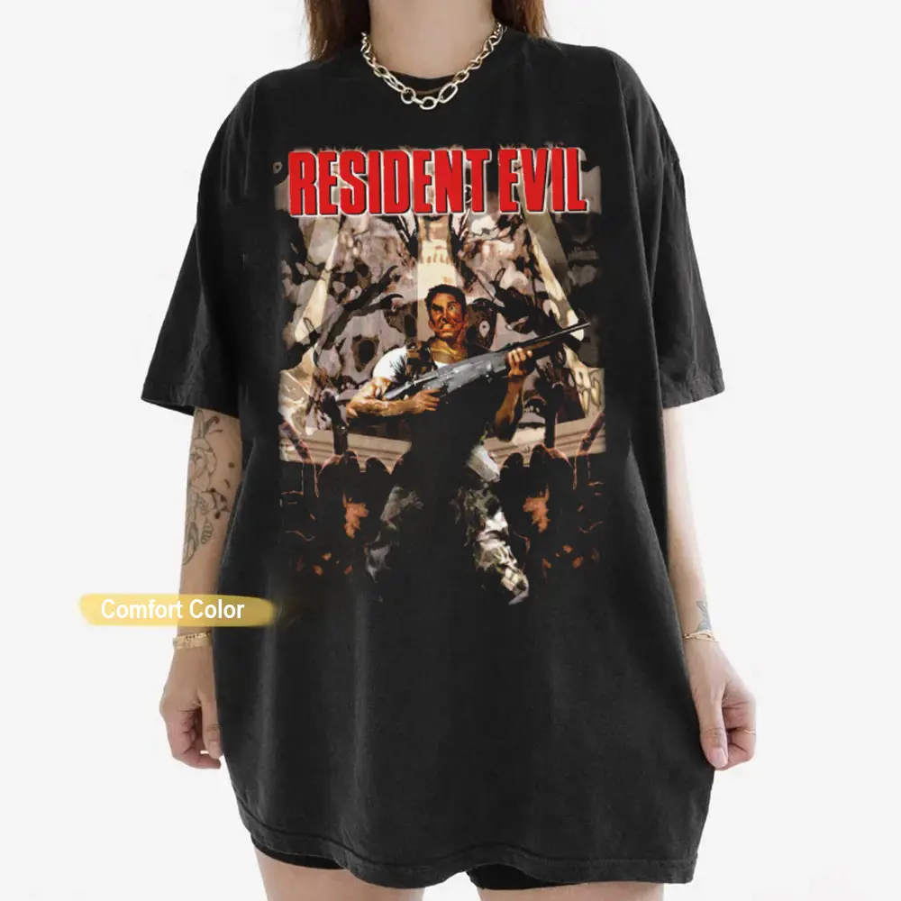 Resident Evil Shirt, Gift for Men, Gift for Women, Crew Neck T-shirt, Trending T-shirt Fabric