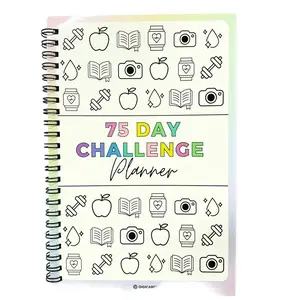 75 Day Challenge Plan Notebook, Motivational Journal for Goal Setting & Tracking, Perfect for Fitness & Personal Development