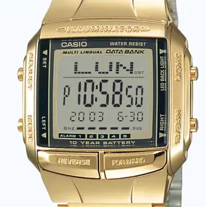 brand new Casio Vintage gold color dual time men's s watch DB-360G-9A