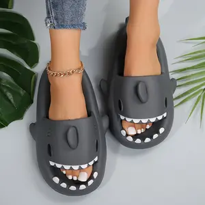 Shark Slides for Women and Men, Cute Shark Slippers Summer Soft Lightweight Anti-Slip Slide Sandals Indoor Outdoor