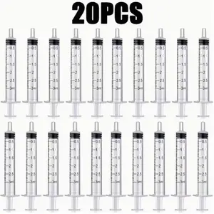 20pcs 0.1oz Liquid Syringes Without Caps, Polypropylene Material, Ideal for Science Labs, Measurement, Small Animal Feeding, Feeding Tools
