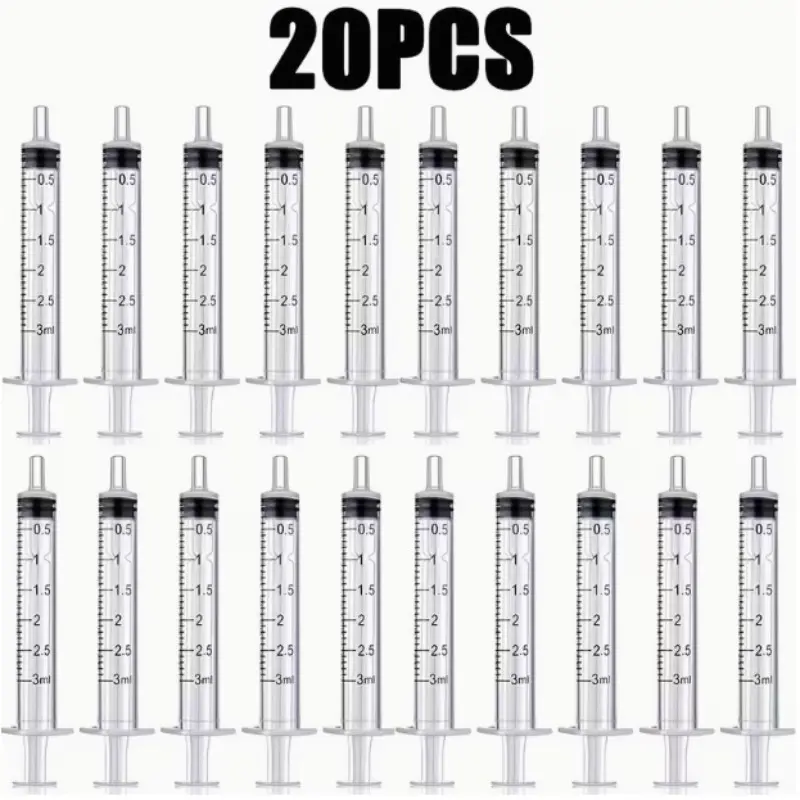20pcs 0.1oz Liquid Syringes Without Caps, Polypropylene Material, Ideal for Science Labs, Laboratory, Measurement, Small Animal Feeding, Feeding Tools, Feeding Supplies