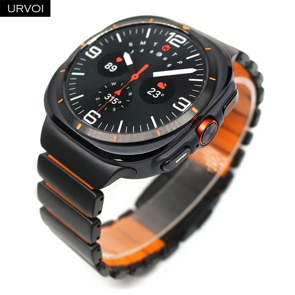URVOI Stratos Band for Galaxy Watch Ultra 2025 47mm Titanium with Silicone rubber Strap Magnet clasp DLC coating easy fit Smartwatch Strap, Smart Watch Straps, Smartwatch Accessories, Wearable