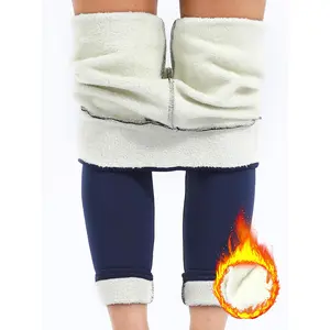 Women's High Waist Stretch Fleece Leggings - Winter Warmth And Comfort