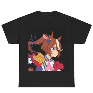 Tokai Teio Uma Musume Graphic Tee | Vintage Oversized Anime Shirt for Streetwear Fans Casual Fit Love Piece