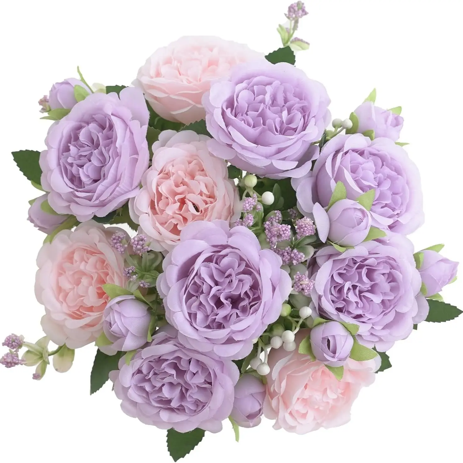 8 Bouquets Artificial Peony Flowers, Mixed Silk Peonies, Fake Flower Arrangement for Decorative Table Centerpiece, Wedding Party Home Decor, Home Decoration Bouquet, Artificial Flower Decorations