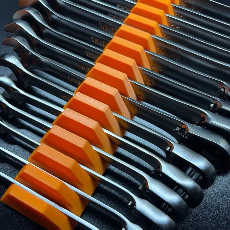 Wrench Holder Rail - THIN HANDLE SIZE (SEE XL VERSION FOR CRAFTSMAN) - Magnetic Tool / Toolbox Organization - Garage Organization