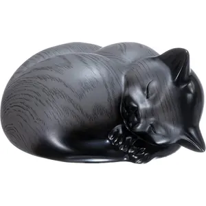 Pet Urn,Sleeping Resin Cremation Cat Urn,Cat Urn,Small Animal Urn(Gray) Memorial Statue