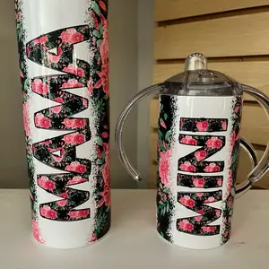 Mama/mini flower tumbler set