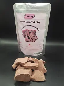 Lakaba Premium Cosmetic Grade Pink Narat Clay, 200g (7oz) Pure Chemical-Free Natural Kaolin Clay for Garden Soil, Radiant Skin Care