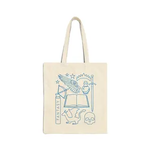 Fantasy Reader Cotton Tote Bag