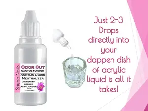SHEBA NAILS Odor Out Acrylic Liquid Neutralizer 1/2oz Cactus Flower Scent- Minimizes Acrylic Liquid Monomer Odor