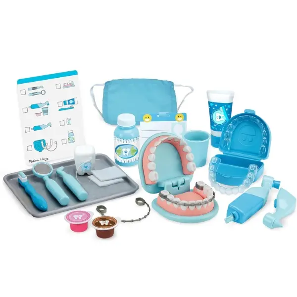 Dentist Playset for Kids 3+, Super Smile 25-Piece Battery-Free Child-Sized Doctor Kit with Oversized Teeth, Large Tools & Accessories, Developmental Pretend Play Toy for Boys & Girls, Child-Sized Doctor Playsets, Battery-Free Doctor Playsets
