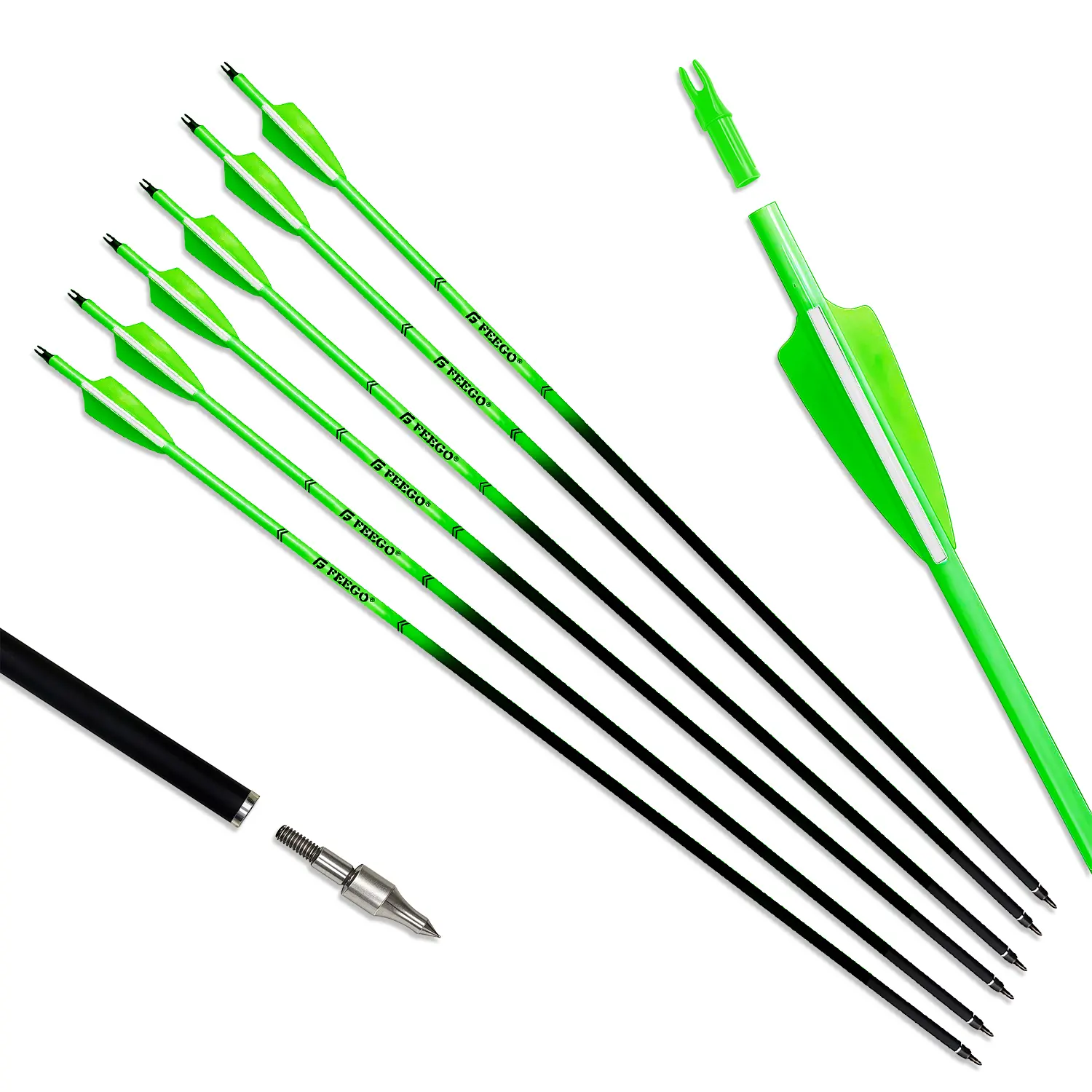 Feego Carbon Arrow Archery 30inch Hunting Target Practice Arrows for ...