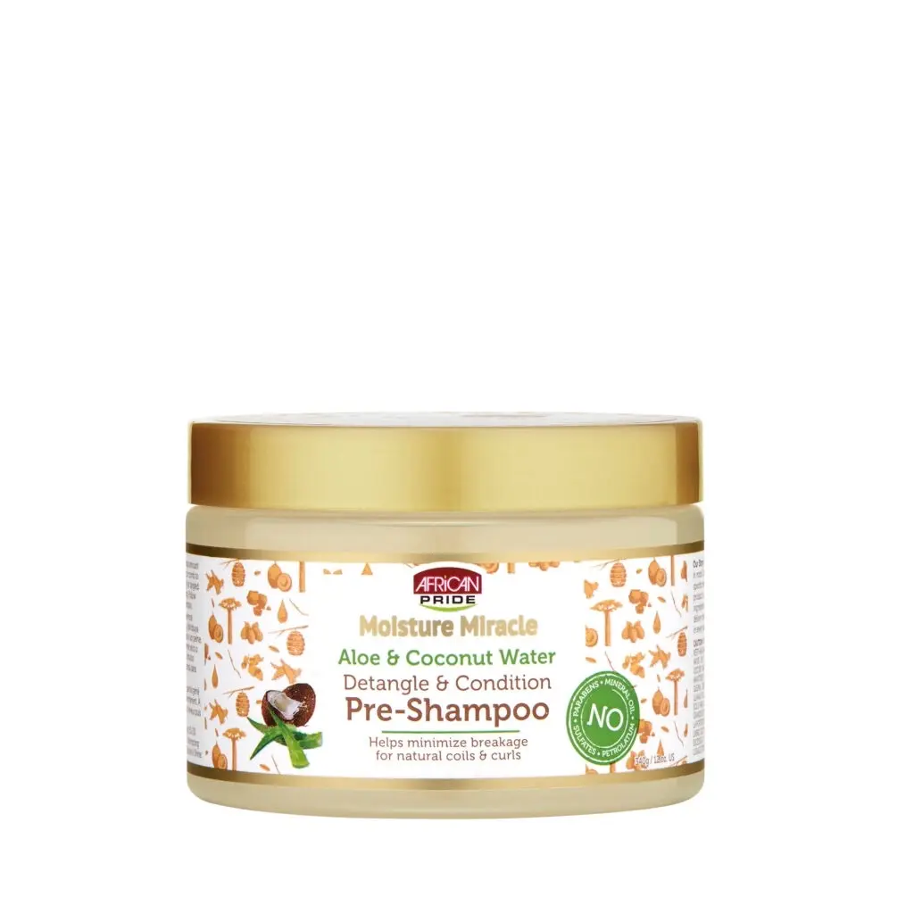Moisture Miracle Aloe & Coconut Water Pre-Shampoo, 12oz - For All Hair Types Cleansing Conditioner