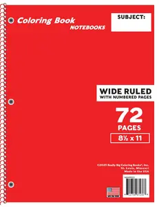 Wide Ruled Red Notebook With Numbered Pages Wide Ruled Red Notebook With Numbered Pages